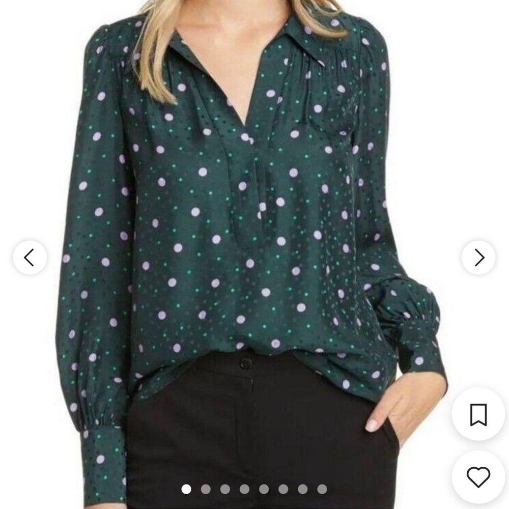 NWT! Kate Spade pop dots blouse. Size XS.